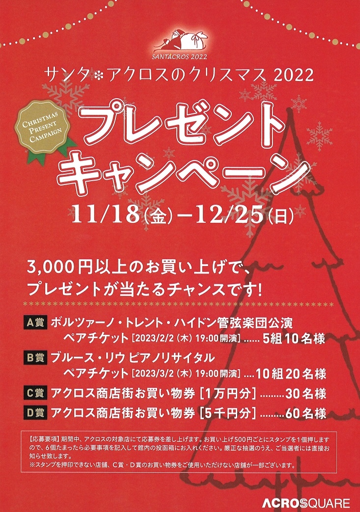 クリスマスキャンペーン実施中!