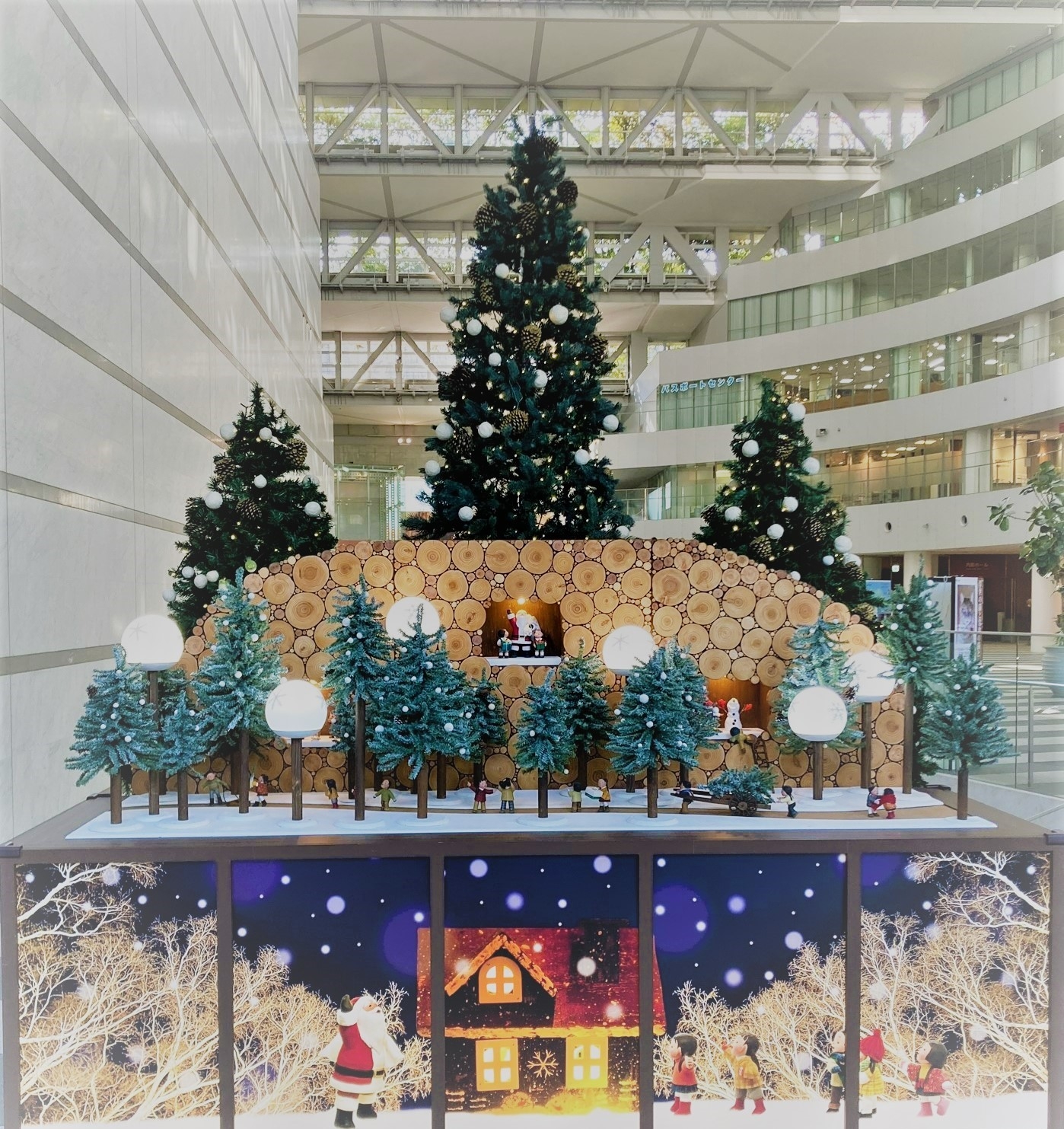 「あかり絵」クリスマスオブジェを展示しています